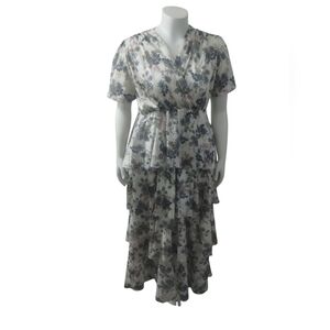 Turkish New Lion Feyzanur Tekstil Women's Tiered Lace Floral Cottagecore Size 16